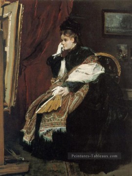 La Douloureuse Certitude dame Peintre belge Alfred Stevens Peinture à l'huile